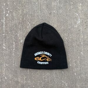2000s Orange Country Choppers Skull Cap Y2K Beanie